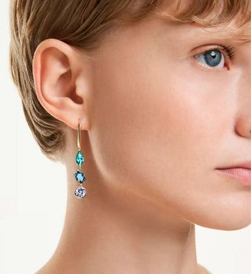 Orecchini Swarovski pendenti con cristalli multicolore