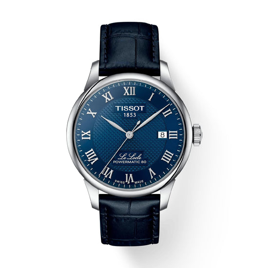 Orologio solo tempo Tissot Le Locle in acciaio e pelle blu MISURA UNICA