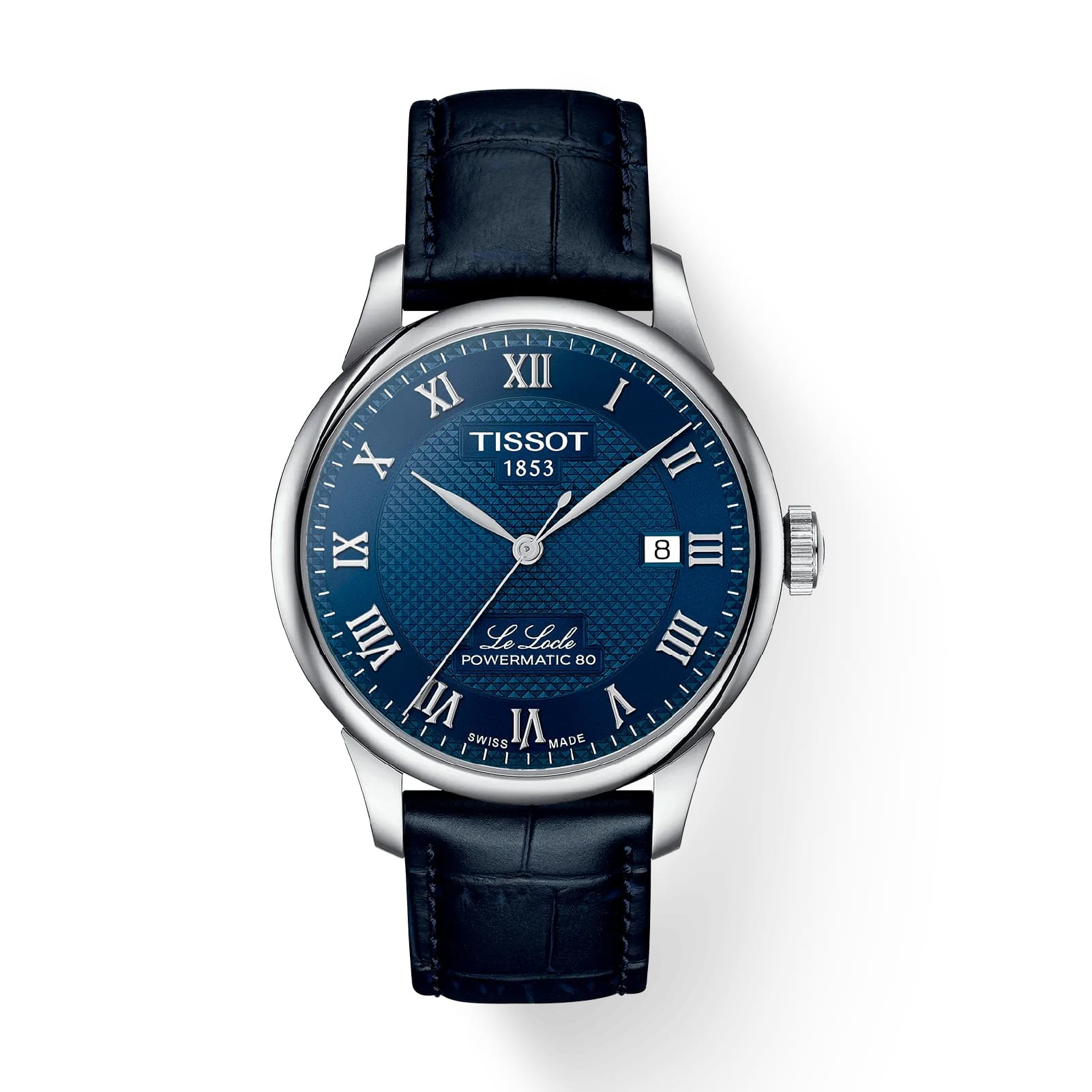 Orologio solo tempo Tissot Le Locle in acciaio e pelle blu MISURA UNICA