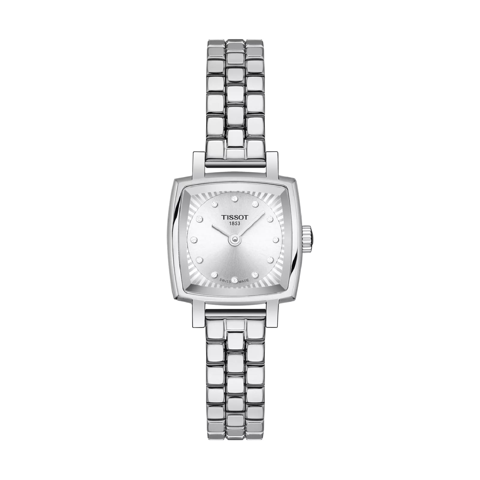 Orologio solo tempo Tissot Lovely Square da donna in acciaio MISURA UNICA