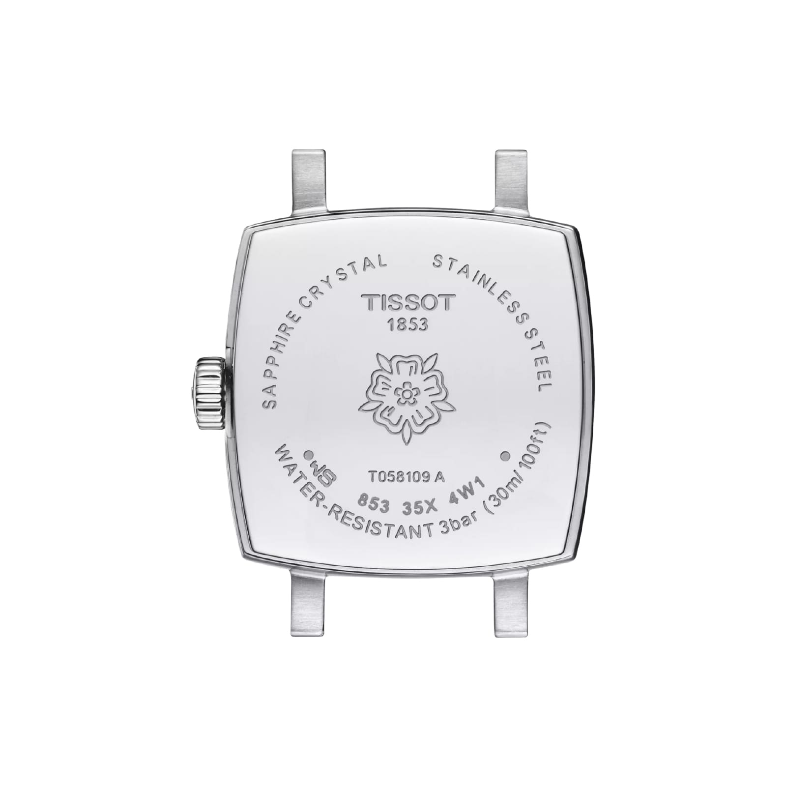 Orologio solo tempo Tissot Lovely Square da donna in acciaio MISURA UNICA