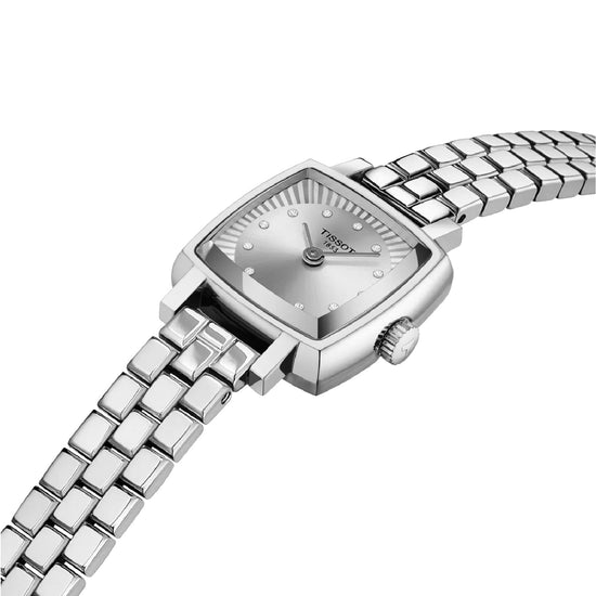 Orologio solo tempo Tissot Lovely Square da donna in acciaio MISURA UNICA