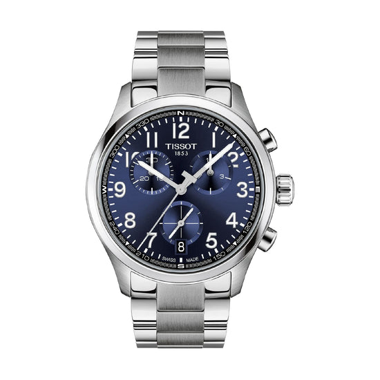 Orologio cronografo Tissot Sport Chrono XL quadrante blu 42mm MISURA UNICA