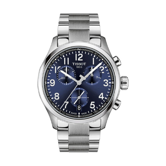 Orologio cronografo Tissot Sport Chrono XL quadrante blu 42mm MISURA UNICA