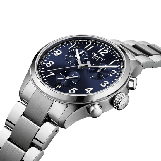 Orologio cronografo Tissot Sport Chrono XL quadrante blu 42mm MISURA UNICA