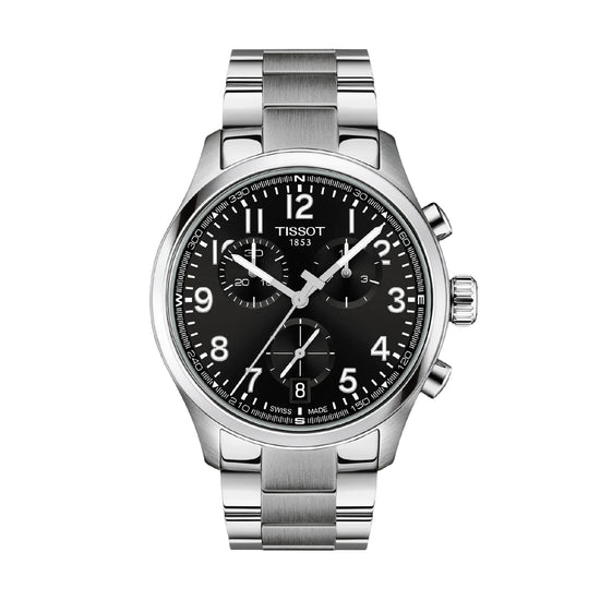 Orologio Tissot Chrono L in acciaio quadrante nero 42 mm MISURA UNICA