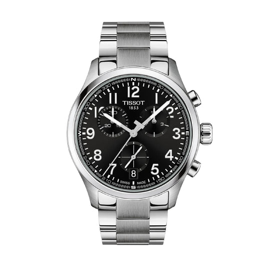 Orologio Tissot Chrono L in acciaio quadrante nero 42 mm MISURA UNICA