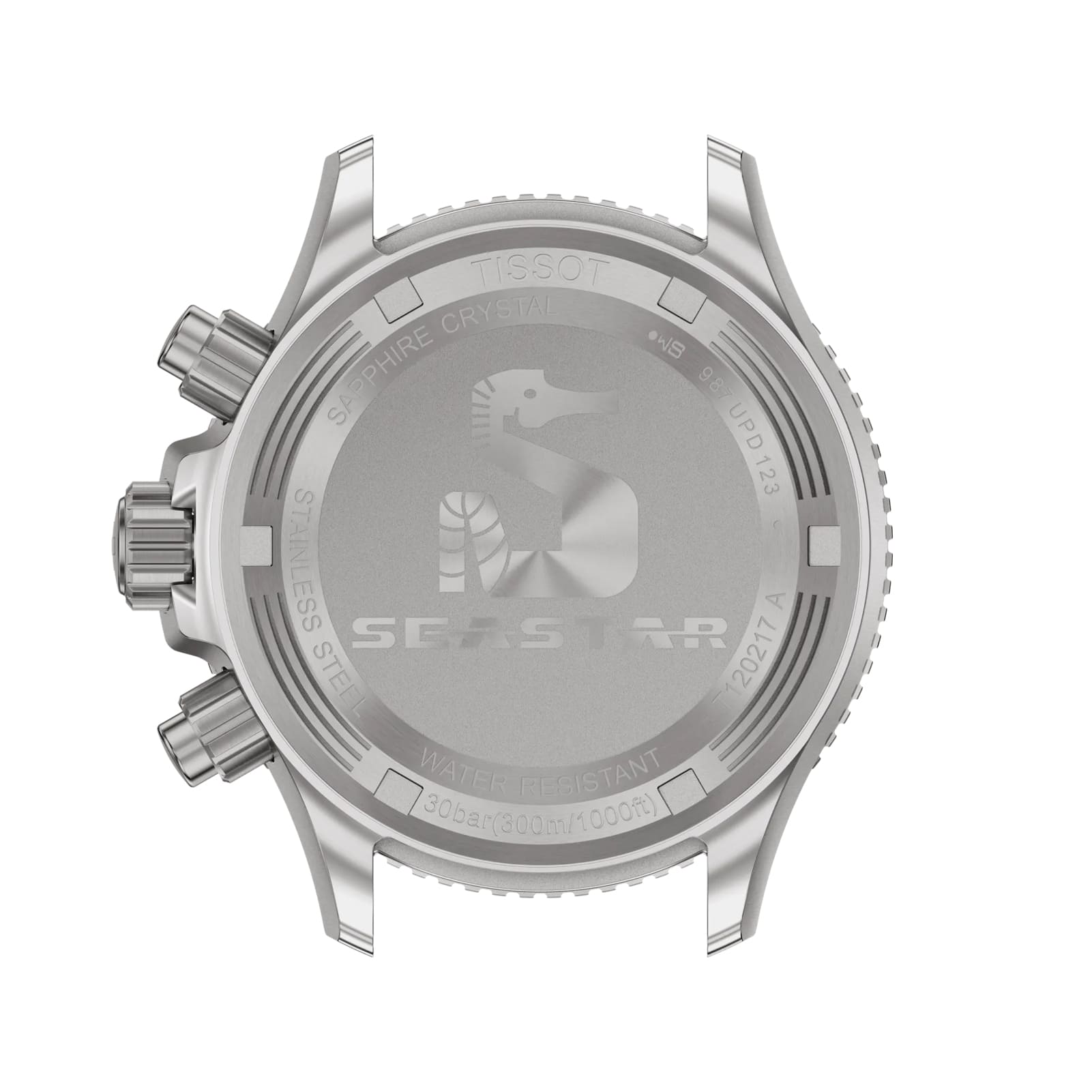 Orologio cronografo uomo Tissot Seastar acciaio quadrante nero MISURA UNICA
