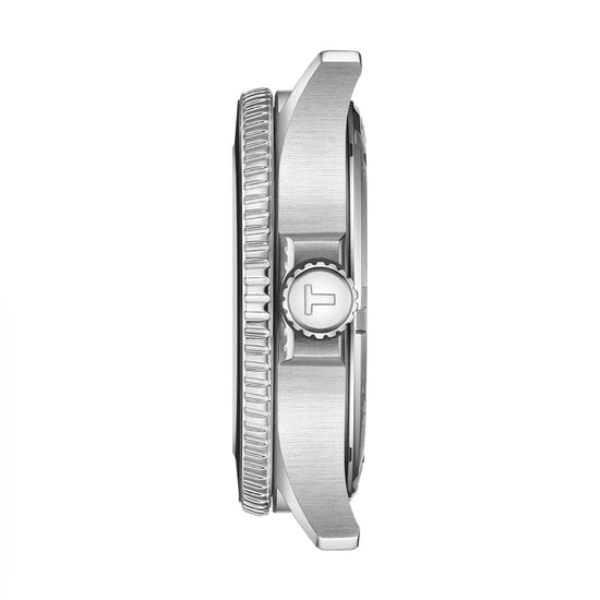 Orologio solo tempo Tissot in acciaio 316L nero e argento MISURA UNICA