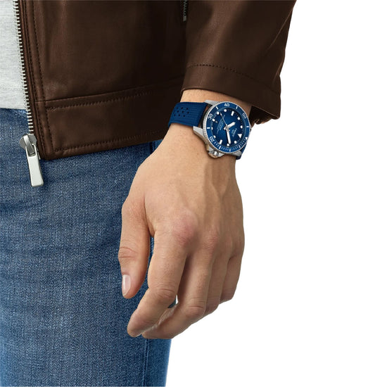 Orologio automatico Tissot Seastar 2000 44mm in acciaio blu MISURA UNICA