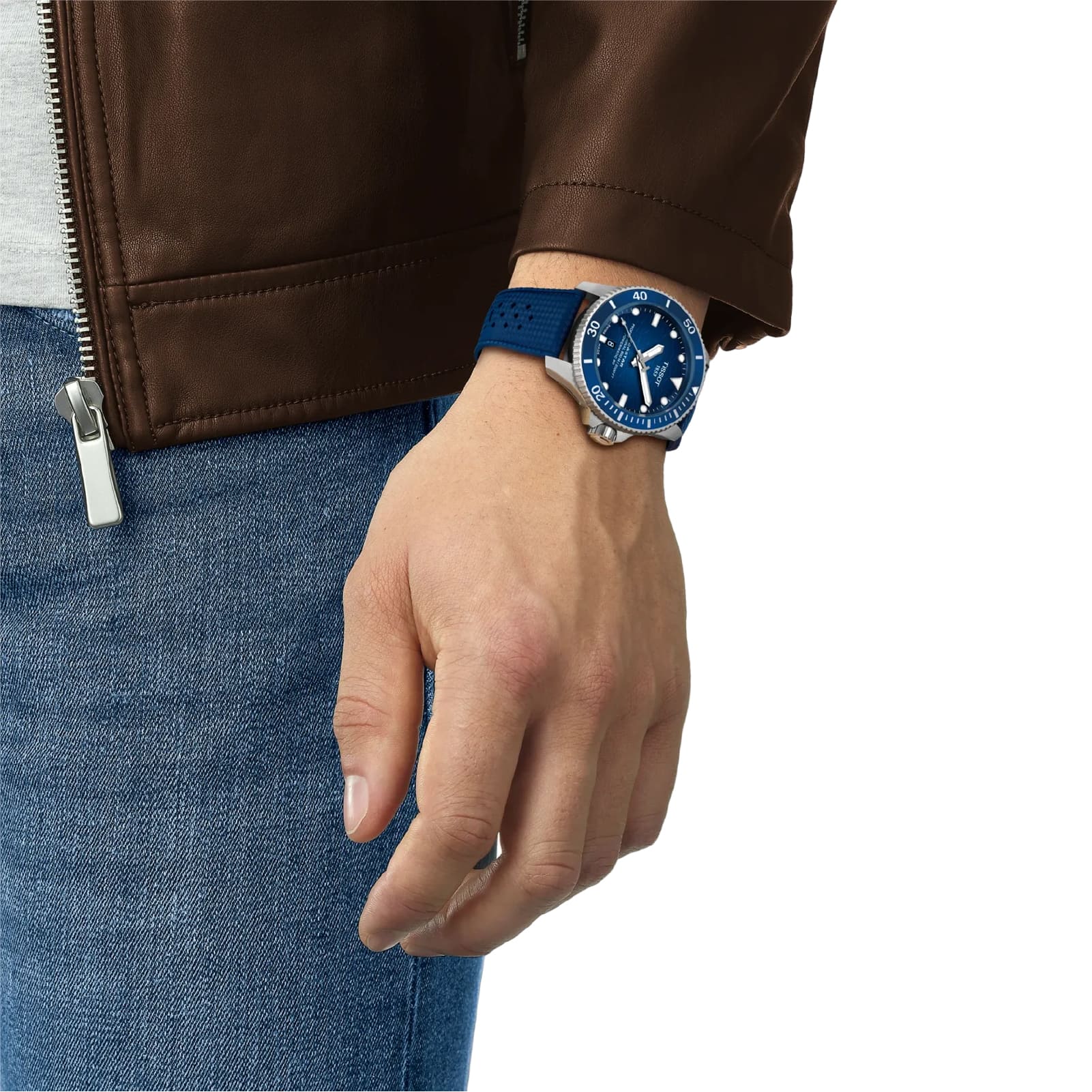 Orologio automatico Tissot Seastar 2000 44mm in acciaio blu MISURA UNICA