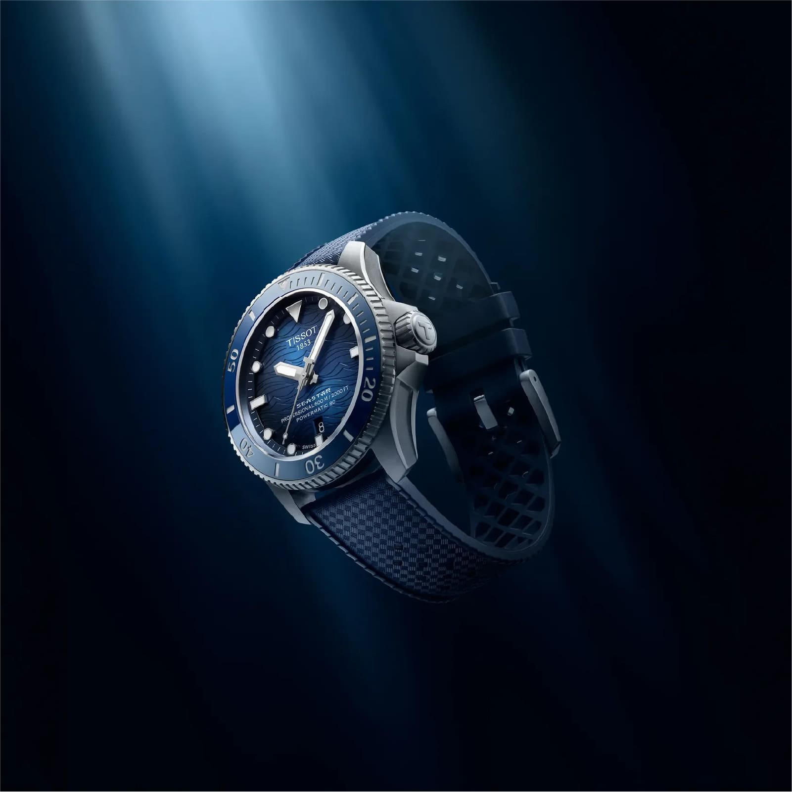 Orologio automatico Tissot Seastar 2000 44mm in acciaio blu MISURA UNICA