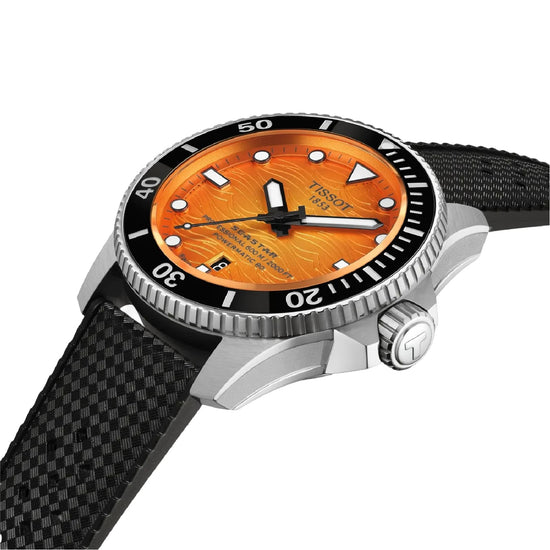Orologio Tissot Seastar 2000 44mm in acciaio arancio e nero MISURA UNICA