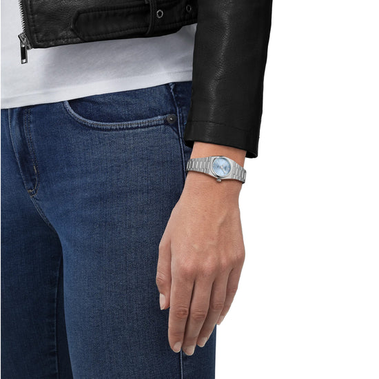 Orologio donna Tissot PRX in acciaio quadrante azzurro MISURA UNICA
