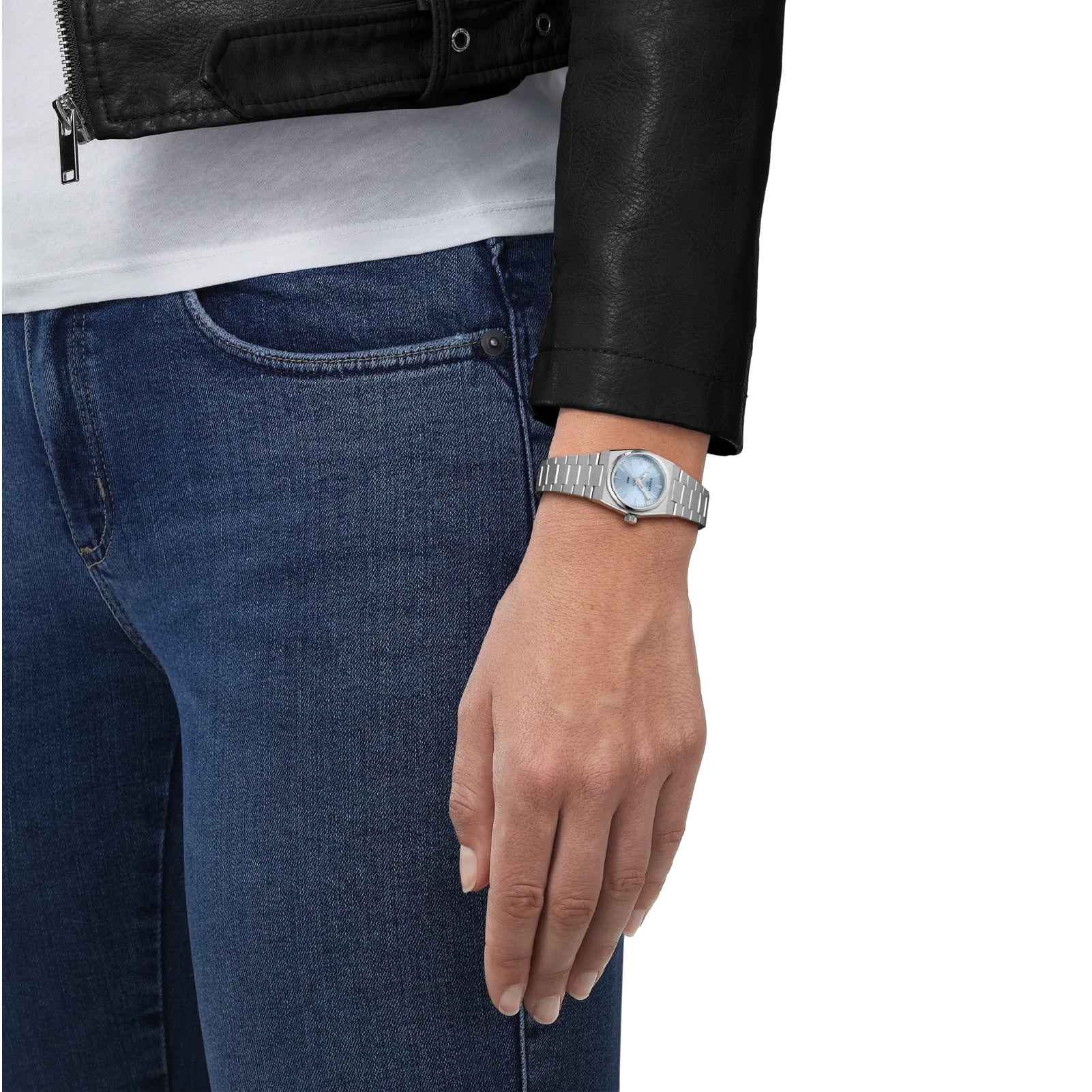 Orologio donna Tissot PRX in acciaio quadrante azzurro MISURA UNICA