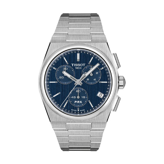 Orologio solo tempo Tissot PRX 40 mm in acciaio e blu MISURA UNICA