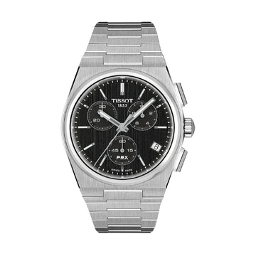 Orologio solo tempo Tissot PRX 40 mm in acciaio e nero MISURA UNICA