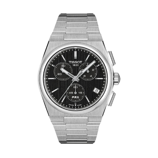 Orologio solo tempo Tissot PRX 40 mm in acciaio e nero MISURA UNICA