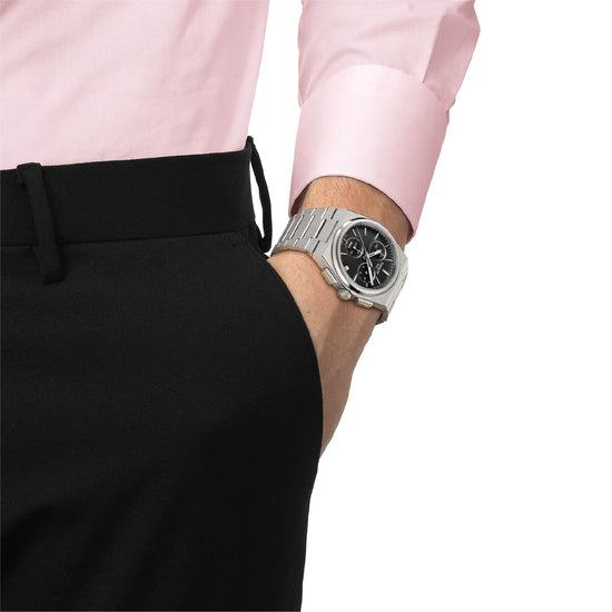 Orologio solo tempo Tissot PRX 40 mm in acciaio e nero MISURA UNICA