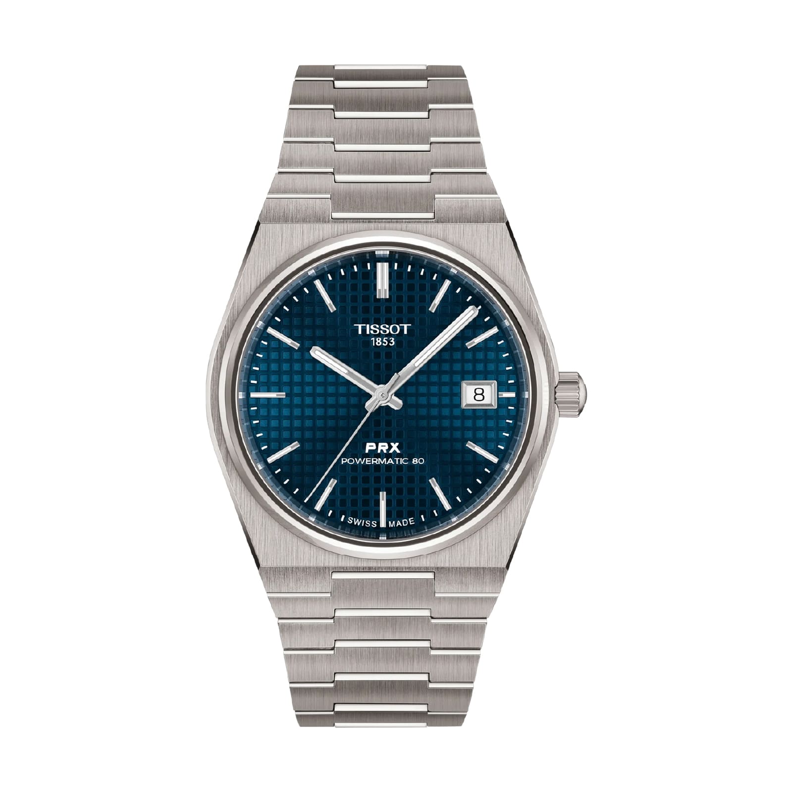 Orologio automatico Tissot PRX in titanio quadrante blu MISURA UNICA