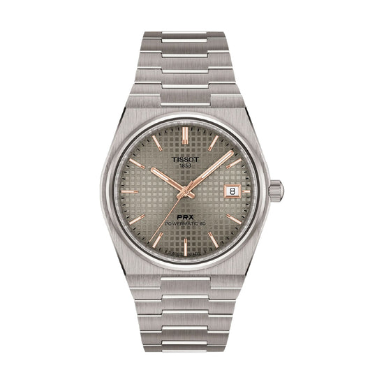Orologio automatico Tissot PRX in titanio quadrante grigio MISURA UNICA