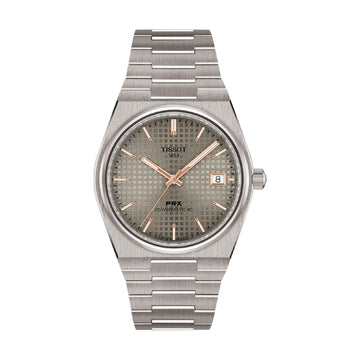 Orologio automatico Tissot PRX in titanio quadrante grigio MISURA UNICA