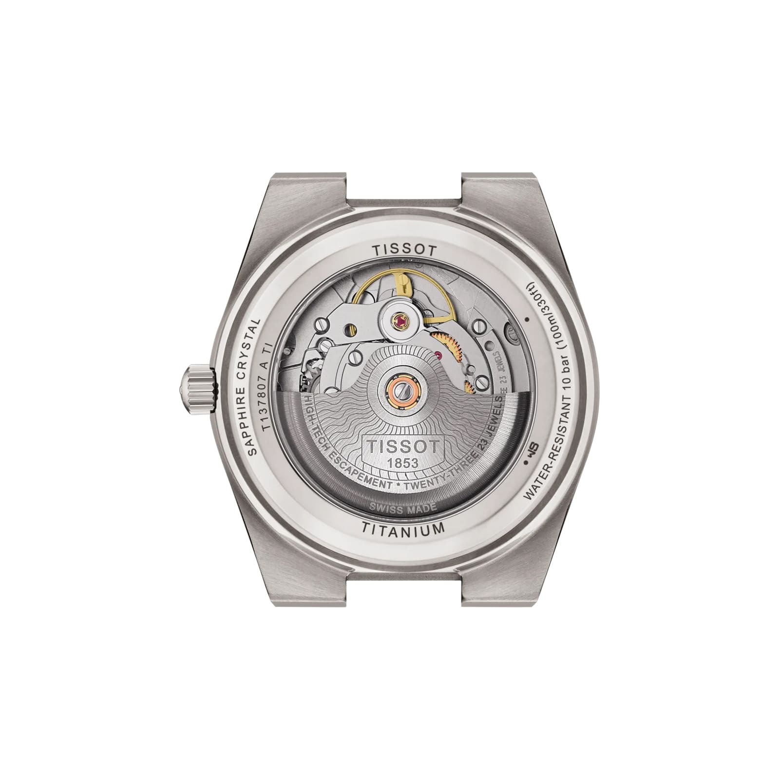 Orologio automatico Tissot PRX in titanio quadrante grigio MISURA UNICA