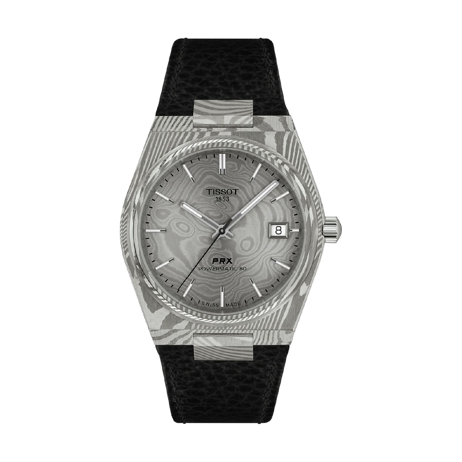 Orologio automatico Tissot PRX in acciaio damascato MISURA UNICA