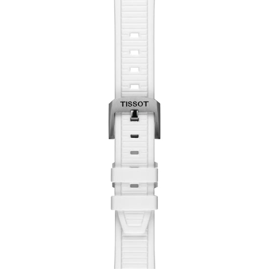 Orologio cronografo Tissot T-Race acciaio e silicone bianco MISURA UNICA