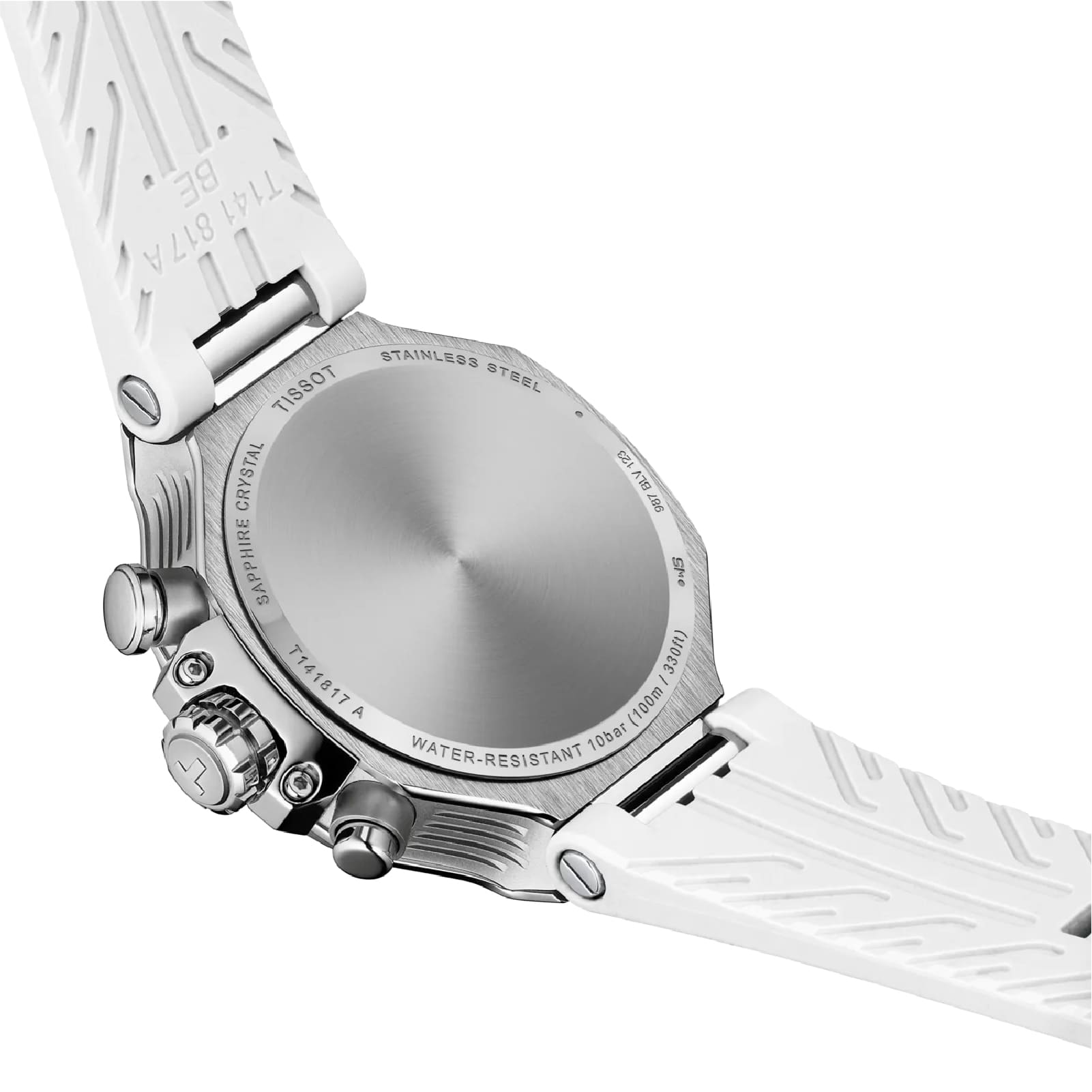 Orologio cronografo Tissot T-Race acciaio e silicone bianco MISURA UNICA