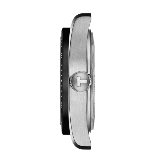Orologio automatico Tissot in acciaio con quadrante nero MISURA UNICA
