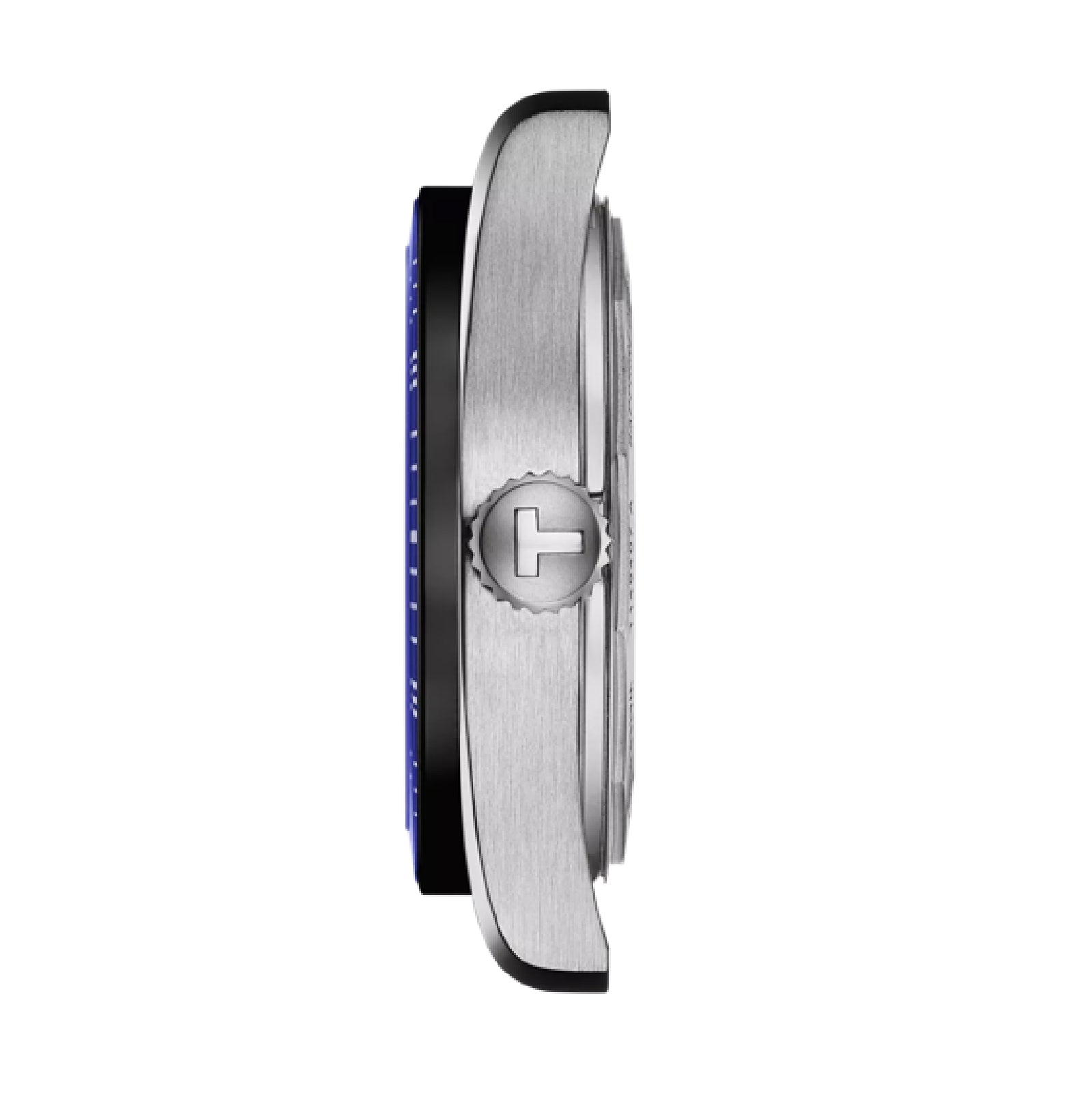 Orologio automatico Tissot acciaio e pelle con quadrante blu MISURA UNICA