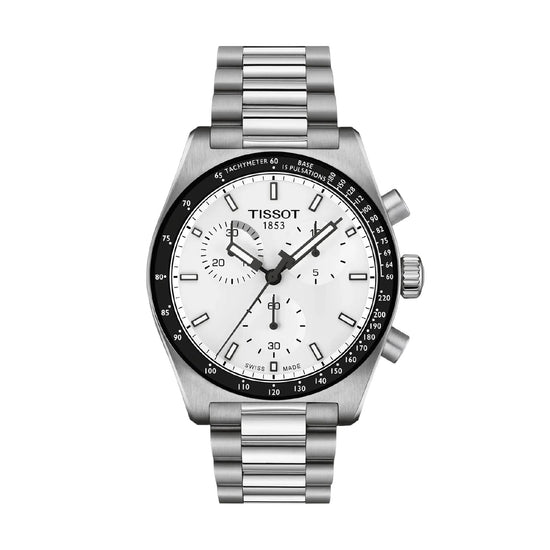 Orologio cronografo Tissot Sport acciaio quadrante bianco 40mm MISURA UNICA