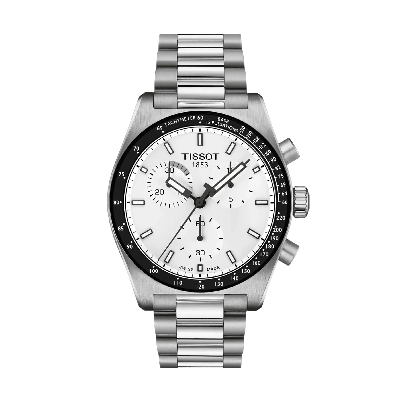 Orologio cronografo Tissot Sport acciaio quadrante bianco 40mm MISURA UNICA