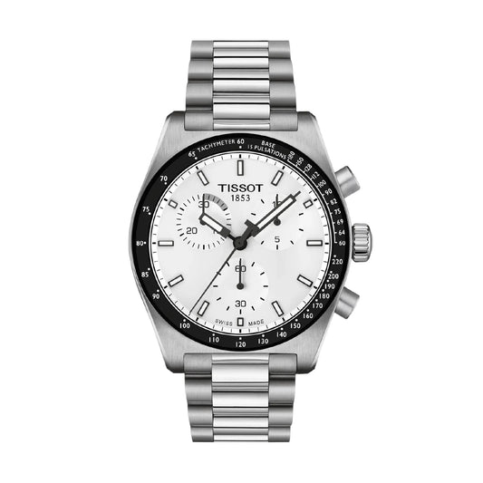 Orologio cronografo Tissot Sport acciaio quadrante bianco 40mm MISURA UNICA