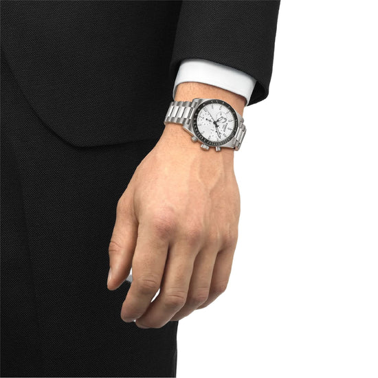 Orologio cronografo Tissot Sport acciaio quadrante bianco 40mm MISURA UNICA