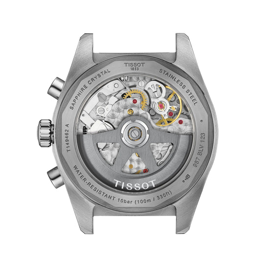 Orologio automatico con cronografo Tissot  da uomo in acciaio con quadrante bianco MISURA UNICA
