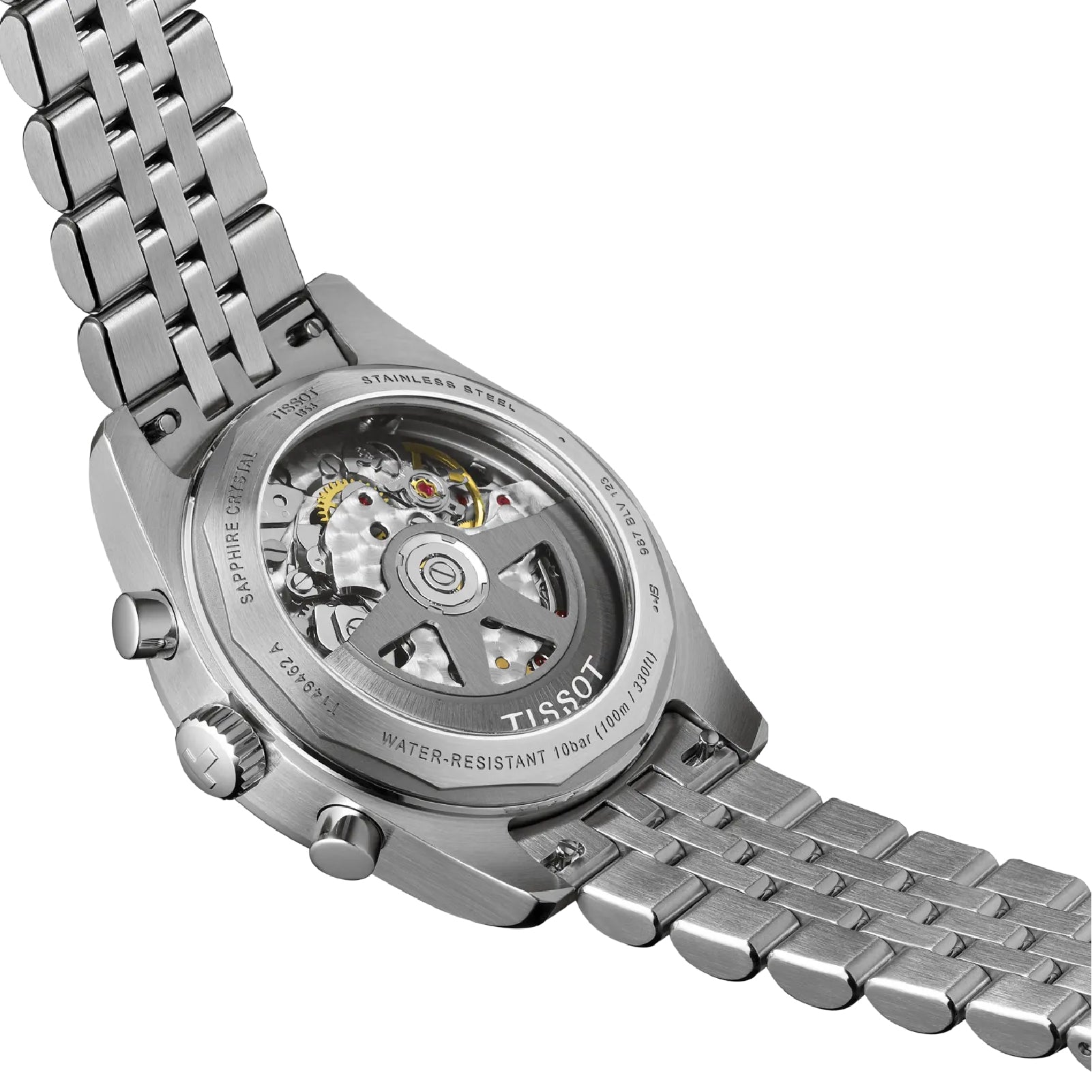 Orologio automatico con cronografo Tissot  da uomo in acciaio con quadrante bianco MISURA UNICA