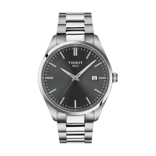 Orologio solo tempo Tissot PR 100 in acciaio quadrante grigio MISURA UNICA