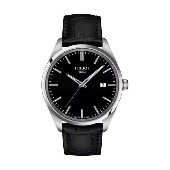 Orologio solo tempo Tissot PR 100 acciaio e pelle colore nero MISURA UNICA