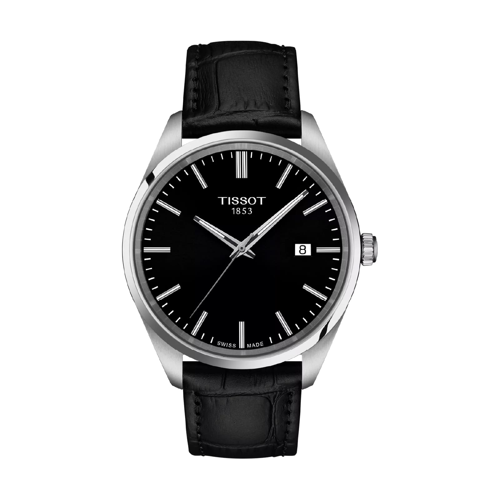 Orologio solo tempo Tissot PR 100 acciaio e pelle colore nero MISURA UNICA