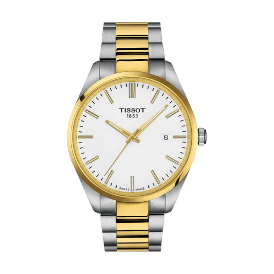 Orologio solo tempo Tissot PR 100 in acciaio bicolor dorato MISURA UNICA