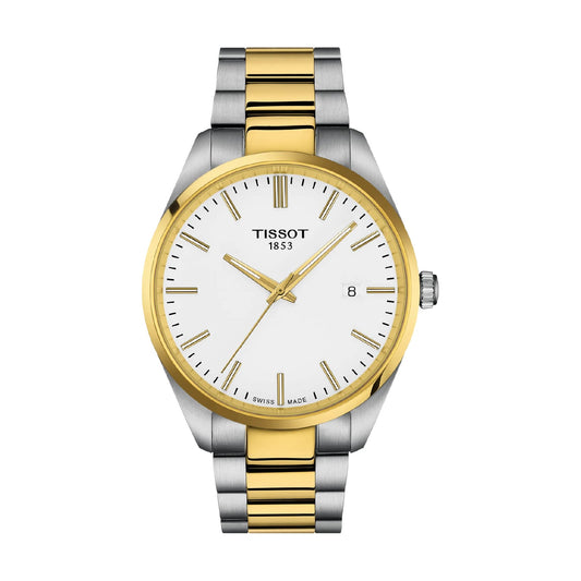 Orologio solo tempo Tissot PR 100 in acciaio bicolor dorato MISURA UNICA