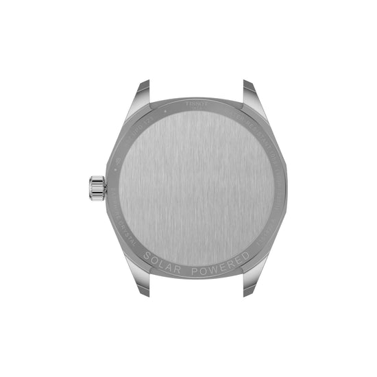 Orologio a energia solare solo tempo Tissot da uomo in acciaio con quadrante blu MISURA UNICA