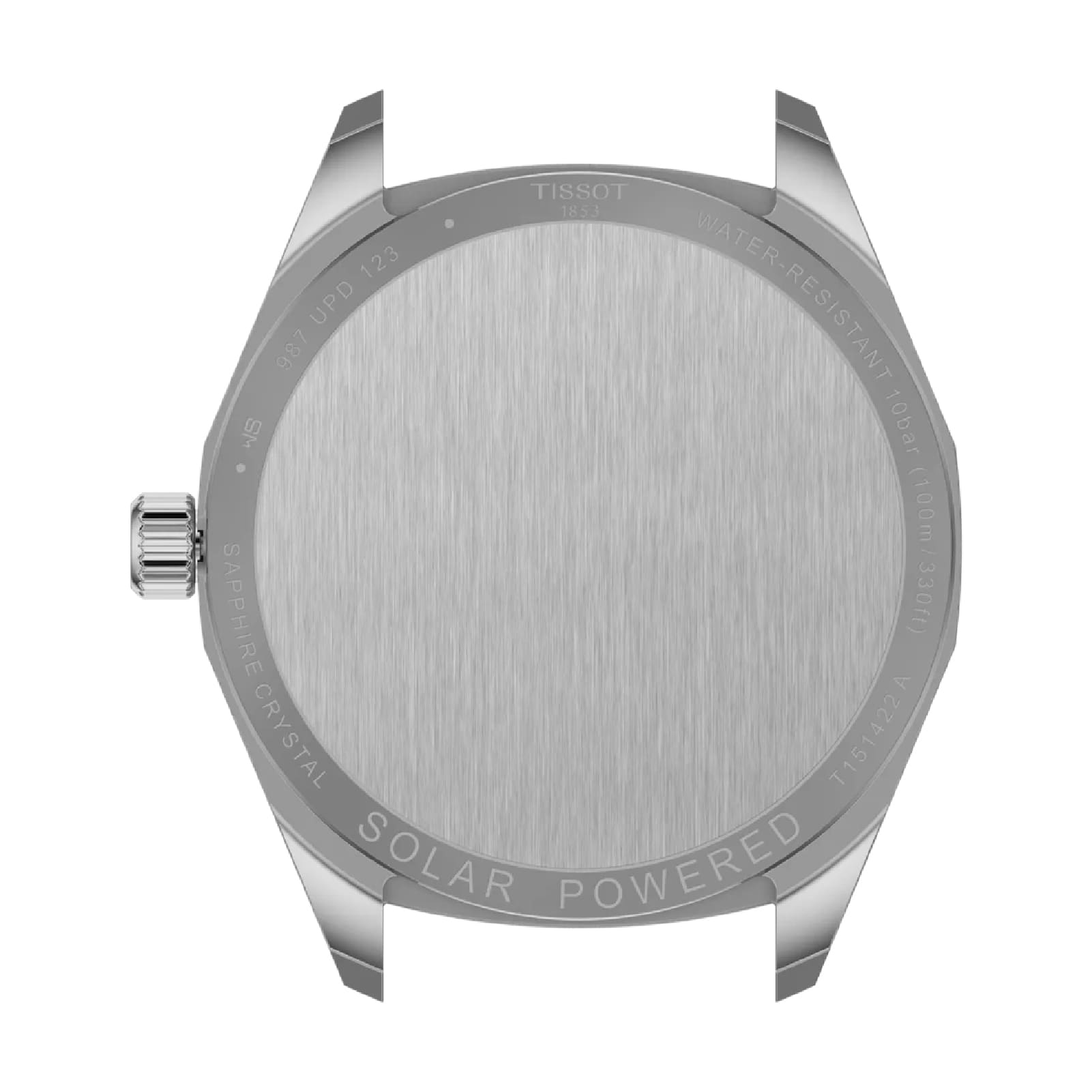 Orologio Tissot PRC 100 acciaio e cinturino in pelle marrone MISURA UNICA