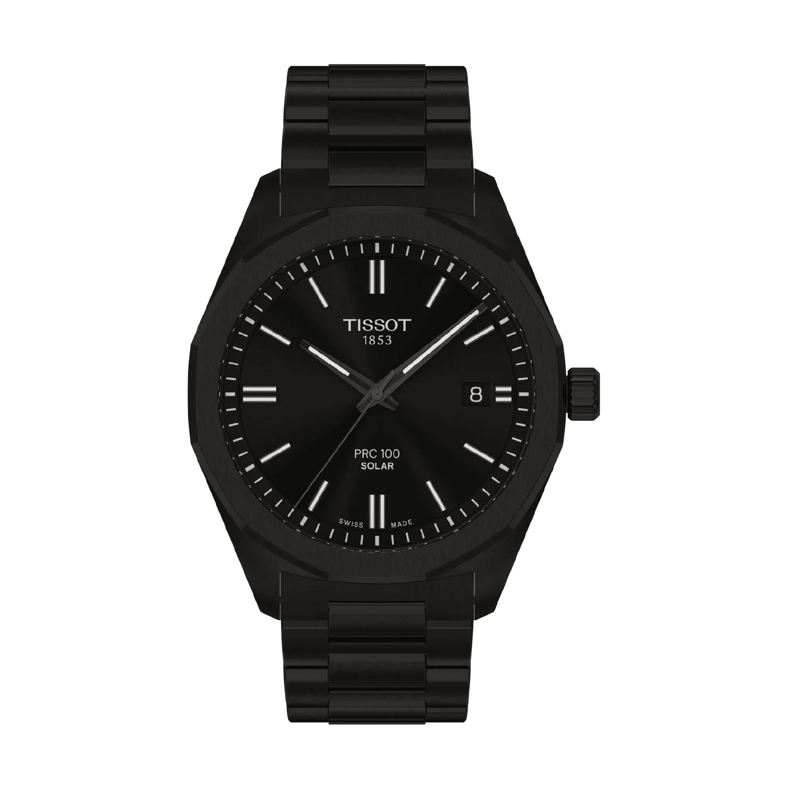 Orologio a energia solare solo tempo Tissot in PVD nero e quadrante nero MISURA UNICA