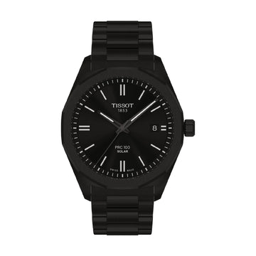 Orologio a energia solare solo tempo Tissot in PVD nero e quadrante nero MISURA UNICA