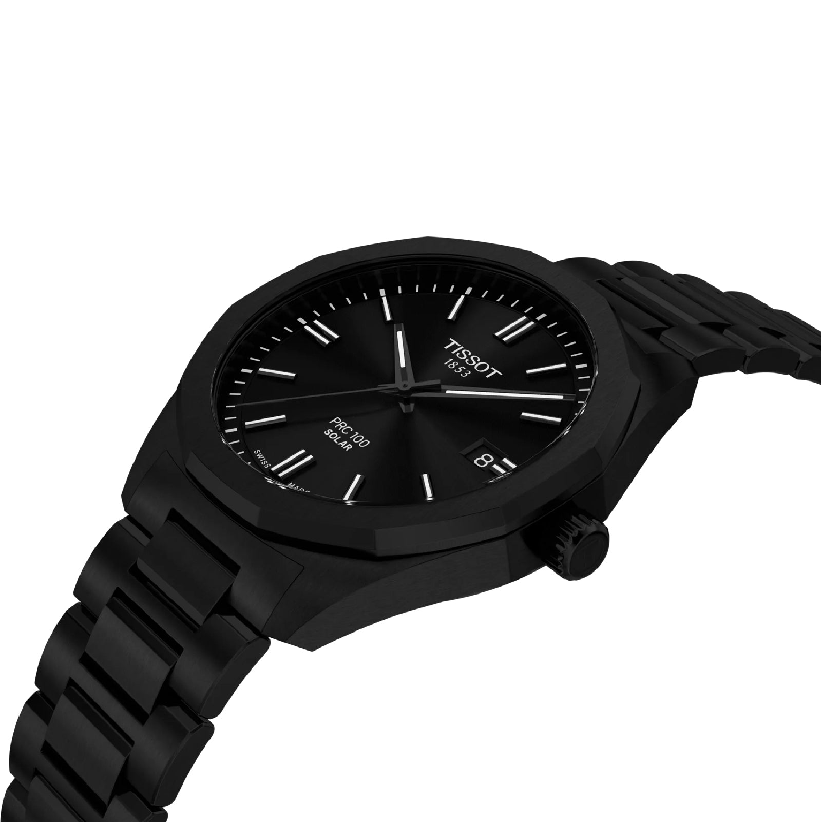 Orologio a energia solare solo tempo Tissot in PVD nero e quadrante nero MISURA UNICA