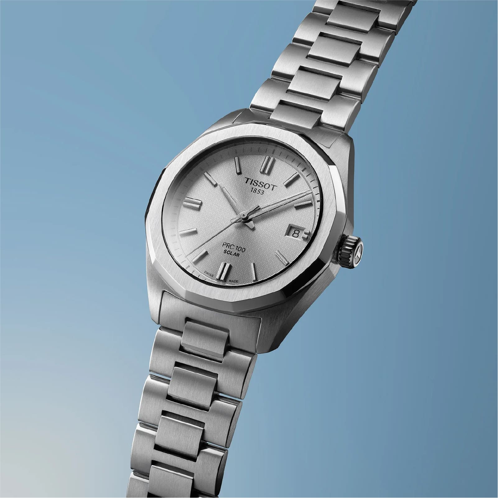 Orologio solo tempo Tissot a energia solare in acciaio MISURA UNICA