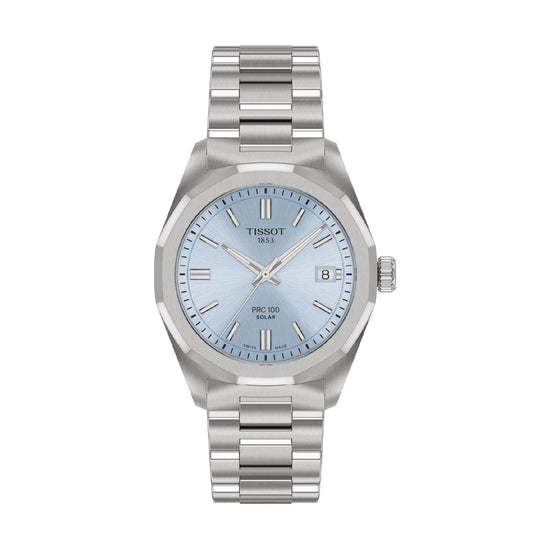 Orologio solo tempo Tissot carica solare quadrante azzurro MISURA UNICA